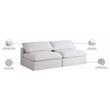 Meridian Furniture Serene Deluxe Cream Linen Fabric Modular Armless Sofa