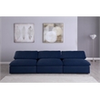 Meridian Furniture Serene Deluxe Navy Linen Fabric Modular Armless Sofa