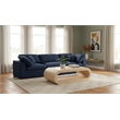 Meridian Furniture Serene Navy Durable Linen Fabric Deluxe Modular Sofa