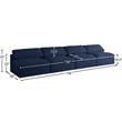 Meridian Furniture Serene Deluxe Navy Linen Fabric Modular Armless Sofa