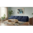 Meridian Furniture Serene Deluxe Navy Linen Fabric Modular Armless Sofa