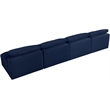 Meridian Furniture Serene Deluxe Navy Linen Fabric Modular Armless Sofa