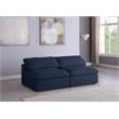Meridian Furniture Serene Deluxe Navy Linen Fabric Modular Armless Sofa