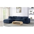 Meridian Furniture Serene Navy Durable Linen Fabric Modular Sectional
