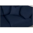 Meridian Furniture Serene Navy Durable Linen Fabric Modular Sectional