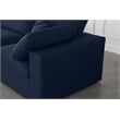 Meridian Furniture Serene Navy Durable Linen Fabric Modular Sectional