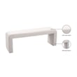 Meridian Furniture Minimalist Cream Velvet Bench