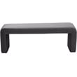 Meridian Furniture Minimalist Gray Velvet Bench