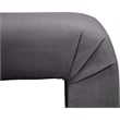 Meridian Furniture Minimalist Gray Velvet Bench