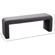 Meridian Furniture Minimalist Gray Velvet Bench