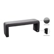 Meridian Furniture Minimalist Gray Velvet Bench