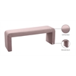 Meridian Furniture Minimalist Pink Velvet Bench