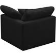 Meridian Furniture Plush Standard Black Velvet Modular Corner Chair