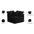 Meridian Furniture Plush Standard Black Velvet Modular Corner Chair
