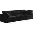 Meridian Furniture Plush Standard Black Velvet Modular Sofa