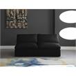 Meridian Furniture Plush Standard Black Velvet Modular Armless Sofa