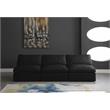 Meridian Furniture Plush Standard Black Velvet Modular Armless Sofa