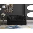 Meridian Furniture Plush Standard Black Velvet Modular Sofa