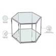 Meridian Furniture Sei Modular Stainless Steel and Glass Coffee Table