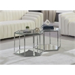 Meridian Furniture Sei Modular Stainless Steel and Glass 2 Piece Coffee Table
