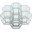Meridian Furniture Sei Modular Stainless Steel and Glass 7 Piece Coffee Table