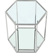 Meridian Furniture Sei Modular Stainless Steel and Glass End Table