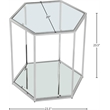 Meridian Furniture Sei Modular Stainless Steel and Glass End Table