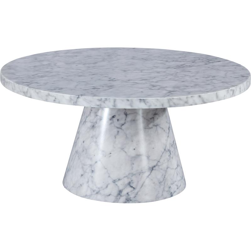 Meridian Furniture Omni White Faux Marble 36