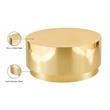 Meridian Furniture Jazzy Gold Stainless Steel Drum Coffee Table