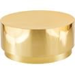 Meridian Furniture Jazzy Gold Stainless Steel Drum Coffee Table