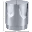 Meridian Furniture Jazzy Silver Chrome Stainless Steel Drum End Table
