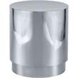 Meridian Furniture Jazzy Silver Chrome Stainless Steel Drum End Table