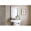 Meridian Furniture Jade Glass/Engineered Wood Staggered Geometric Accent Mirror