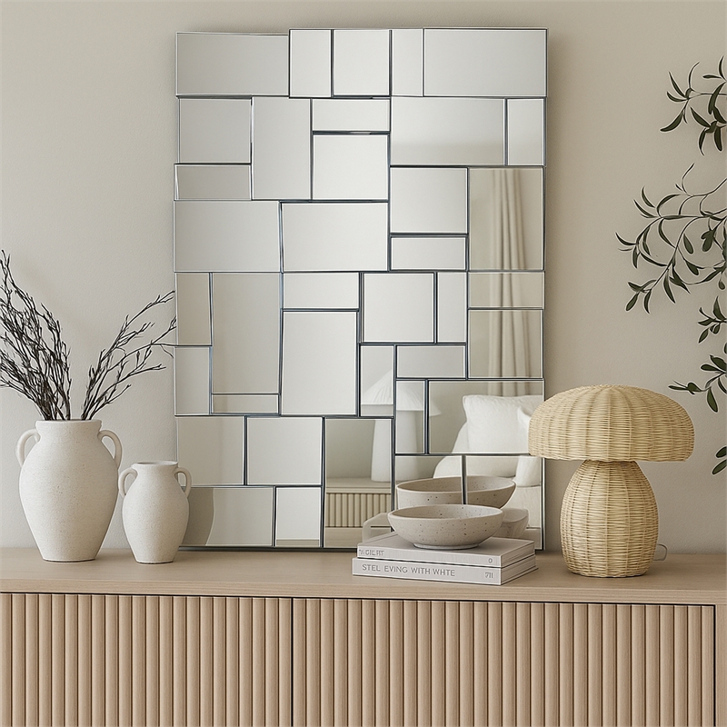 Meridian Furniture Action Geometric Designed Mirror