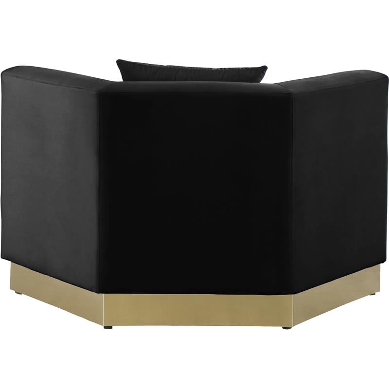 Meridian Furniture Marquis Black Velvet Chair