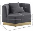Meridian Furniture Marquis Gray Velvet Chair