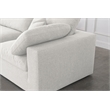 Meridian Furniture Serene Cream Durable Linen Fabric Modular Sectional
