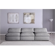 Meridian Furniture Serene Deluxe Gray Linen Fabric Modular Armless Sofa
