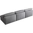 Meridian Furniture Serene Deluxe Gray Linen Fabric Modular Armless Sofa