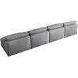 Meridian Furniture Serene Deluxe Gray Linen Fabric Modular Armless Sofa