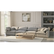 Meridian Furniture Serene Gray Durable Linen Fabric Deluxe Modular Sofa
