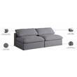 Meridian Furniture Serene Deluxe Gray Linen Fabric Modular Armless Sofa