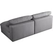 Meridian Furniture Serene Deluxe Gray Linen Fabric Modular Armless Sofa