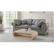 Meridian Furniture Serene Gray Durable Linen Fabric Deluxe Modular Sofa
