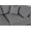 Meridian Furniture Serene Gray Durable Linen Fabric Modular Sectional