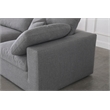 Meridian Furniture Serene Gray Durable Linen Fabric Modular Sectional
