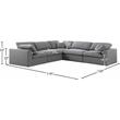 Meridian Furniture Serene Gray Durable Linen Fabric Modular Sectional