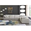 Meridian Furniture Plush Standard Cream Velvet Modular Sectional