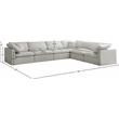Meridian Furniture Plush Standard Cream Velvet Modular Sectional