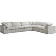 Meridian Furniture Plush Standard Cream Velvet Modular Sectional